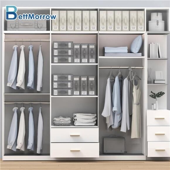 6 Pack Bed Sheet Storage Organizer Box with Window Label for King Queen Bedding - Picture 2 of 8